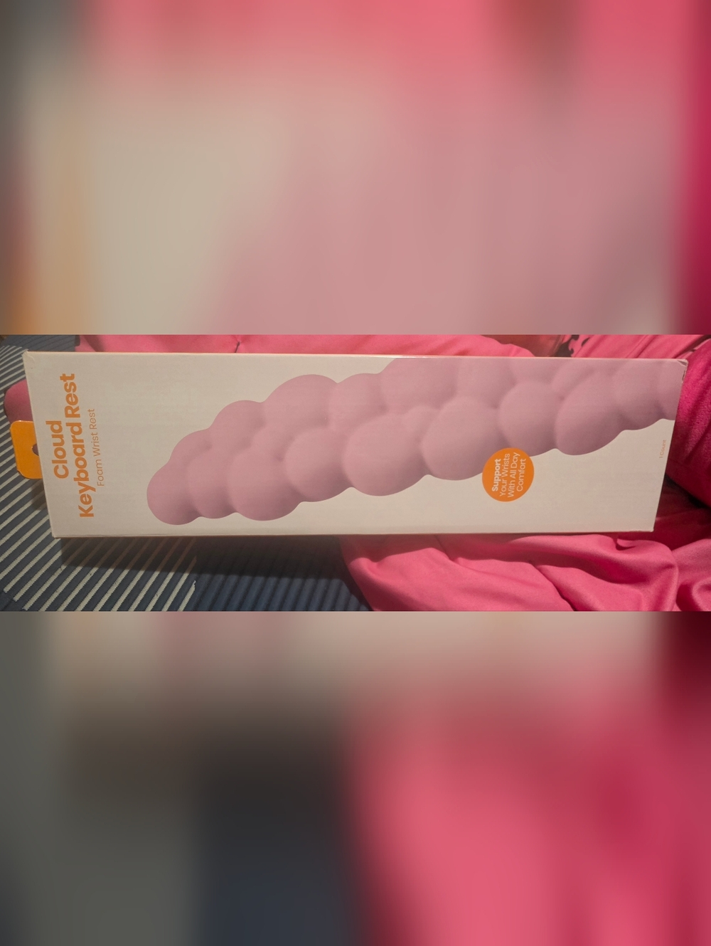 Pink Cloud Pattern Box - Soft Pink Graphic